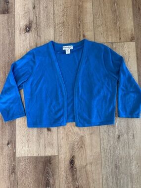 NorthStyle | Women’s Open Front Royal Blue Cropped Cardigan | size L
